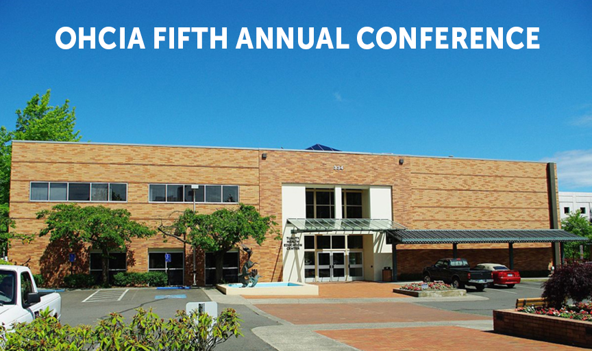 Photo of building with words, "OHCIA Fifth Annual Conference"