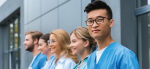 Medical team outside