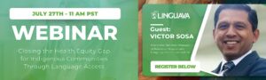 photo of victor sosa with text for webinar information and register below button
