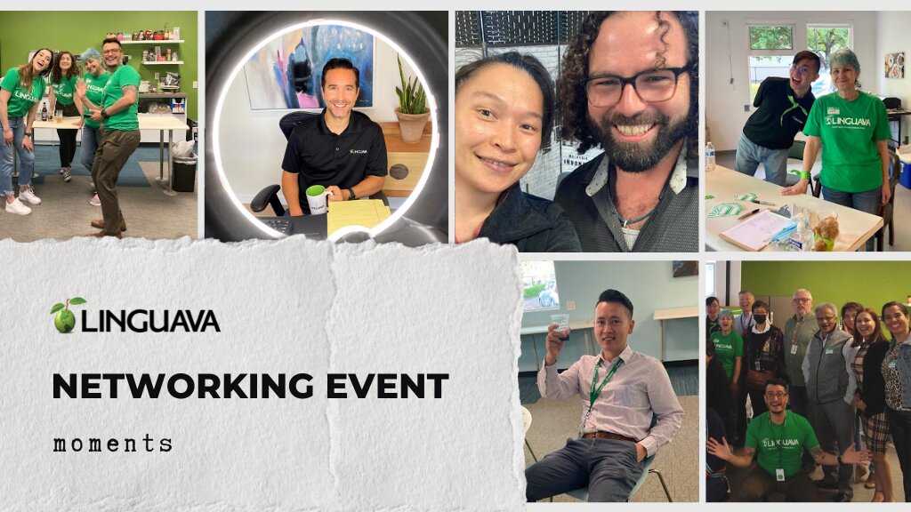 collage of photos from Linguava interpreter networking