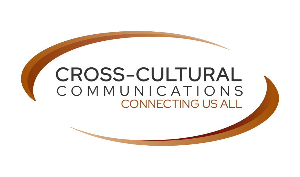 cross cultural communications logo with tagline connecting us all
